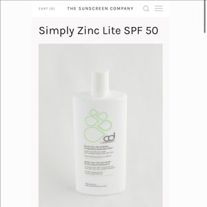 Cyberderm Simply Zinc Lite Untinted SPF 50 Sunscreen